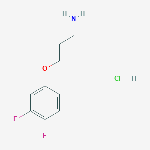 molecular formula C9H12ClF2NO B1457989 3-(3,4-Difluorophenoxy)propan-1-amine hydrochloride CAS No. 1864057-94-2
