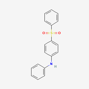 molecular formula C18H15NO2S B14579908 Benzenamine, N-phenyl-4-(phenylsulfonyl)- CAS No. 61654-48-6