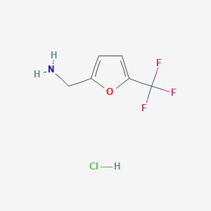 molecular formula C6H7ClF3NO B1457998 C-(5-三氟甲基呋喃-2-基)-甲胺盐酸盐 CAS No. 1373223-75-6