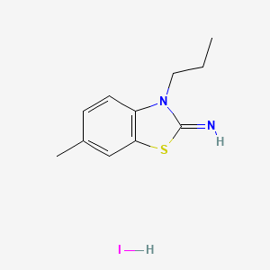 molecular formula C11H15IN2S B1457999 6-methyl-3-propylbenzo[d]thiazol-2(3H)-imine hydroiodide CAS No. 2034156-70-0