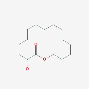 molecular formula C15H26O3 B14579992 1-Oxacyclohexadecane-2,3-dione CAS No. 61127-96-6