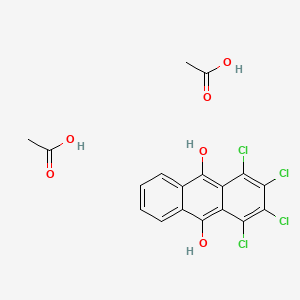 molecular formula C18H14Cl4O6 B14580003 Acetic acid;1,2,3,4-tetrachloroanthracene-9,10-diol CAS No. 61601-20-5