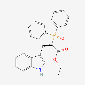 molecular formula C25H22NO3P B14580024 Ethyl 2-(diphenylphosphoryl)-3-(1H-indol-3-yl)prop-2-enoate CAS No. 61553-32-0