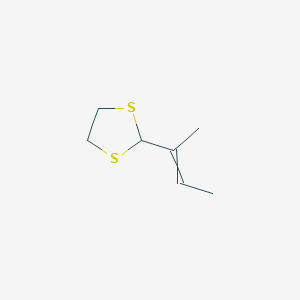 molecular formula C7H12S2 B14580027 2-(But-2-en-2-yl)-1,3-dithiolane CAS No. 61685-39-0