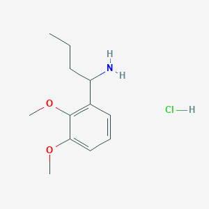 molecular formula C12H20ClNO2 B1458003 1-(2,3-Dimethoxyphenyl)butan-1-amine hydrochloride CAS No. 1864062-80-5