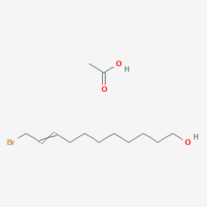 molecular formula C13H25BrO3 B14580033 Acetic acid;11-bromoundec-9-en-1-ol CAS No. 61617-98-9