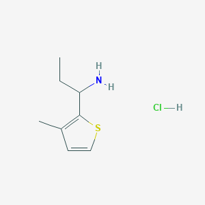 molecular formula C8H14ClNS B1458004 1-(3-Methylthiophen-2-yl)propan-1-amine hydrochloride CAS No. 1864074-53-2