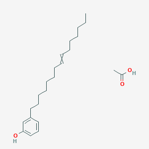 molecular formula C23H38O3 B14580047 Acetic acid;3-pentadec-8-enylphenol CAS No. 61549-10-8