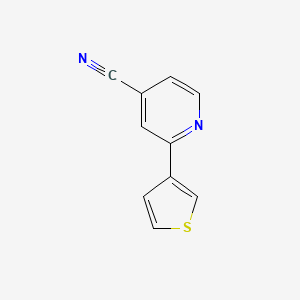 molecular formula C10H6N2S B1458005 2-(Thiophen-3-yl)pyridine-4-carbonitrile CAS No. 1393879-98-5