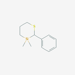 molecular formula C12H18SSi B14580076 3,3-Dimethyl-2-phenyl-1,3-thiasilinane CAS No. 61676-39-9