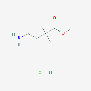molecular formula C7H16ClNO2 B1458008 Methyl 4-amino-2,2-dimethylbutanoate hydrochloride CAS No. 951160-35-3