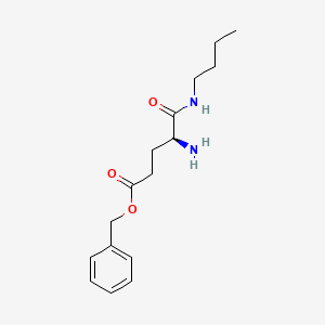 molecular formula C16H24N2O3 B14580137 Benzyl N-butyl-L-alpha-glutaminate CAS No. 61406-28-8