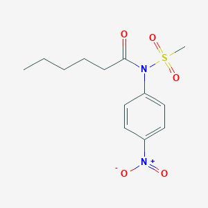 molecular formula C13H18N2O5S B14580176 N-(Methanesulfonyl)-N-(4-nitrophenyl)hexanamide CAS No. 61096-04-6