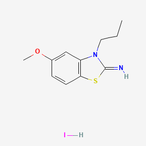 molecular formula C11H15IN2OS B1458024 5-甲氧基-3-丙基苯并[d]噻唑-2(3H)-亚胺氢碘酸盐 CAS No. 2034157-64-5