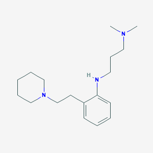 molecular formula C18H31N3 B14580279 N~1~,N~1~-Dimethyl-N~3~-{2-[2-(piperidin-1-yl)ethyl]phenyl}propane-1,3-diamine CAS No. 61330-12-9