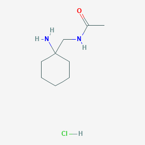 molecular formula C9H19ClN2O B1458031 N-[(1-Aminocyclohexyl)methyl]acetamide hydrochloride CAS No. 1713160-62-3