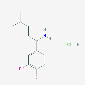 molecular formula C12H18ClF2N B1458035 1-(3,4-Difluorophenyl)-4-methylpentan-1-amine hydrochloride CAS No. 1864074-47-4