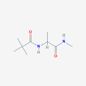 molecular formula C9H18N2O2 B14580365 N~2~-(2,2-Dimethylpropanoyl)-N-methylalaninamide CAS No. 61476-21-9