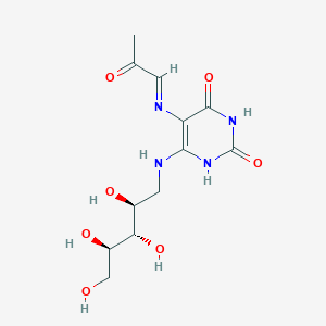 molecular formula C12H18N4O7 B1458037 5-(2-oxopropylideneamino)-6-D-ribitylaminouracil CAS No. 1610526-18-5