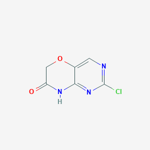 molecular formula C6H4ClN3O2 B1458038 2-Chloro-6H-pyrimido[5,4-b][1,4]oxazin-7(8H)-one CAS No. 943995-32-2