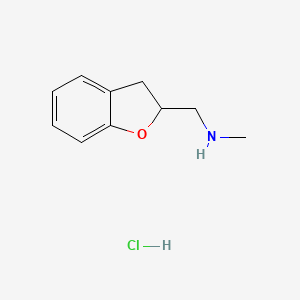 molecular formula C10H14ClNO B1458040 (2,3-Dihydro-benzofuran-2-ylmethyl)-methyl-amine hydrochloride CAS No. 19863-69-5