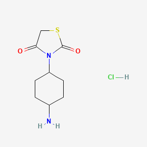 molecular formula C9H15ClN2O2S B1458042 3-(4-氨基环己基)噻唑烷-2,4-二酮盐酸盐 CAS No. 1822674-47-4