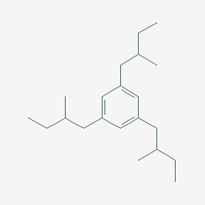 molecular formula C21H36 B14580426 Benzene, 1,3,5-tris(2-methylbutyl)- CAS No. 61064-03-7