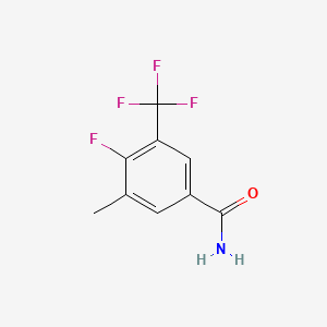 4-Fluoro-3-methyl-5-(trifluoromethyl)benzamide