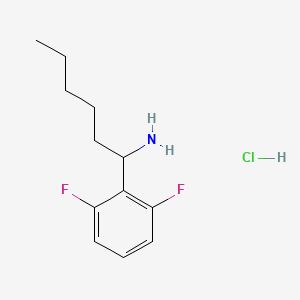 molecular formula C12H18ClF2N B1458059 1-(2,6-Difluorophenyl)hexan-1-amine hydrochloride CAS No. 1864064-92-5