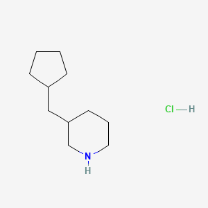 molecular formula C11H22ClN B1458060 3-(Cyclopentylmethyl)piperidine hydrochloride CAS No. 1864056-85-8