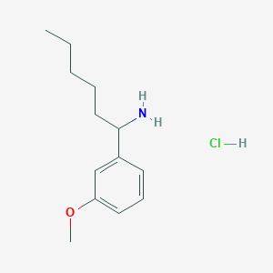 molecular formula C13H22ClNO B1458061 1-(3-Methoxyphenyl)hexan-1-amine hydrochloride CAS No. 1864074-29-2
