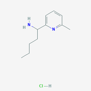 molecular formula C11H19ClN2 B1458064 1-(6-Methylpyridin-2-yl)pentan-1-amine hydrochloride CAS No. 1864058-42-3