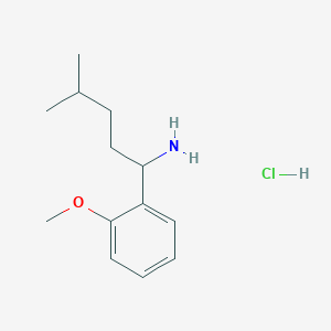 molecular formula C13H22ClNO B1458066 1-(2-Methoxyphenyl)-4-methylpentan-1-amine hydrochloride CAS No. 1864062-87-2