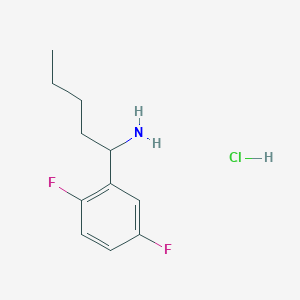 molecular formula C11H16ClF2N B1458067 1-(2,5-Difluorophenyl)pentan-1-amine hydrochloride CAS No. 1864074-41-8