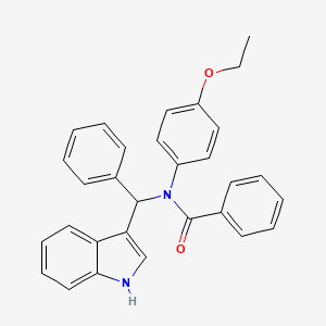 molecular formula C30H26N2O2 B14580682 N-(4-Ethoxyphenyl)-N-[(1H-indol-3-yl)(phenyl)methyl]benzamide CAS No. 61123-65-7