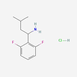 molecular formula C11H16ClF2N B1458069 1-(2,6-Difluorophenyl)-3-methylbutan-1-amine hydrochloride CAS No. 1864056-47-2