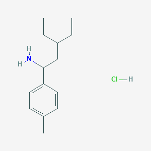 molecular formula C14H24ClN B1458070 3-Ethyl-1-(p-tolyl)pentan-1-amine hydrochloride CAS No. 1864074-60-1