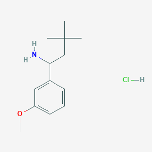 molecular formula C13H22ClNO B1458071 1-(3-Methoxyphenyl)-3,3-dimethylbutan-1-amine hydrochloride CAS No. 1864057-56-6
