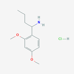 molecular formula C12H20ClNO2 B1458072 1-(2,4-Dimethoxyphenyl)butan-1-amine hydrochloride CAS No. 1864051-76-2
