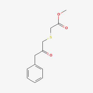 molecular formula C12H14O3S B14580749 Methyl [(2-oxo-3-phenylpropyl)sulfanyl]acetate CAS No. 61363-65-3