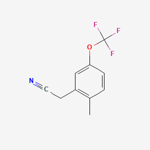 molecular formula C10H8F3NO B1458076 2-甲基-5-(三氟甲氧基)苯乙腈 CAS No. 1261683-78-6