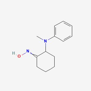 molecular formula C13H18N2O B14580790 N-{2-[Methyl(phenyl)amino]cyclohexylidene}hydroxylamine CAS No. 61568-16-9