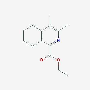 molecular formula C14H19NO2 B14580793 Isoquinolinecarboxylic acid, 5,6,7,8-tetrahydrodimethyl-, ethyl ester CAS No. 61112-33-2