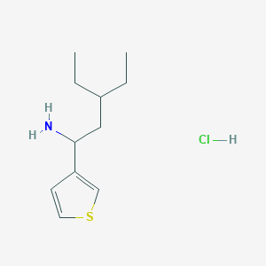3-Ethyl-1-(thiophen-3-yl)pentan-1-amine hydrochloride