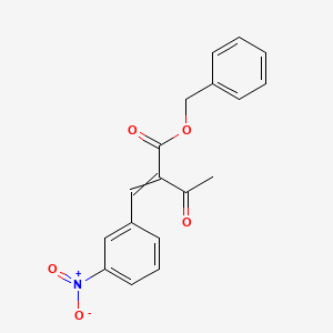 molecular formula C18H15NO5 B14580826 Benzyl 2-[(3-nitrophenyl)methylidene]-3-oxobutanoate CAS No. 61312-39-8