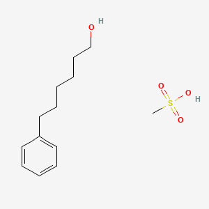 molecular formula C13H22O4S B14580844 Methanesulfonic acid;6-phenylhexan-1-ol CAS No. 61440-48-0