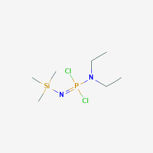 molecular formula C7H19Cl2N2PSi B14580852 N,N-Diethyl-N'-(trimethylsilyl)phosphoramidimidic dichloride CAS No. 61499-69-2