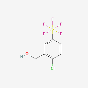 molecular formula C7H6ClF5OS B1458086 2-Chloro-5-(pentafluorosulfur)benzyl alcohol CAS No. 1373920-80-9