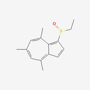 molecular formula C15H18OS B14580897 Azulene, 1-(ethylsulfinyl)-4,6,8-trimethyl- CAS No. 61529-81-5