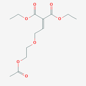molecular formula C13H20O7 B14580935 Propanedioic acid, [2-[2-(acetyloxy)ethoxy]ethylidene]-, diethyl ester CAS No. 61564-94-1